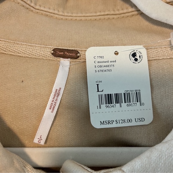 Free People Ruby Oversized Shacket Mustard Seed NWT - Picture 8 of 12